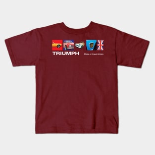Retro Triumph Cars Made In Great Britain T-Shirt Design Kids T-Shirt